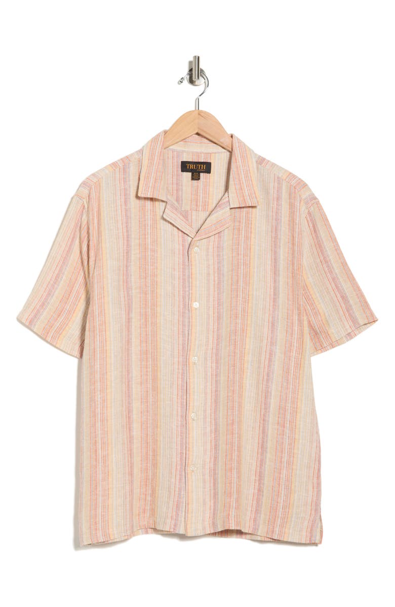 TRUTH Stripe Camp Shirt, Alternate, color, Cold Multi Barcode Stripe