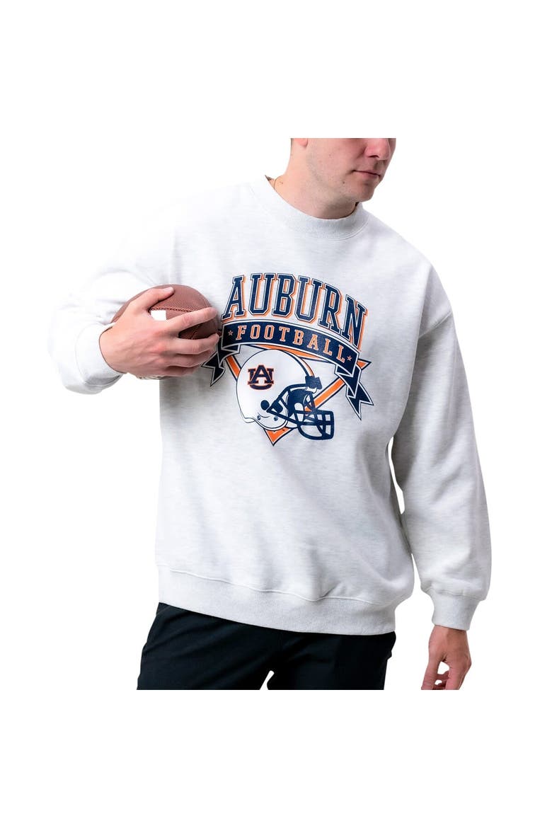 Women's Established & Co. Ash Auburn Tigers Logo Pullover Sweatshirt, Main, color, Ash