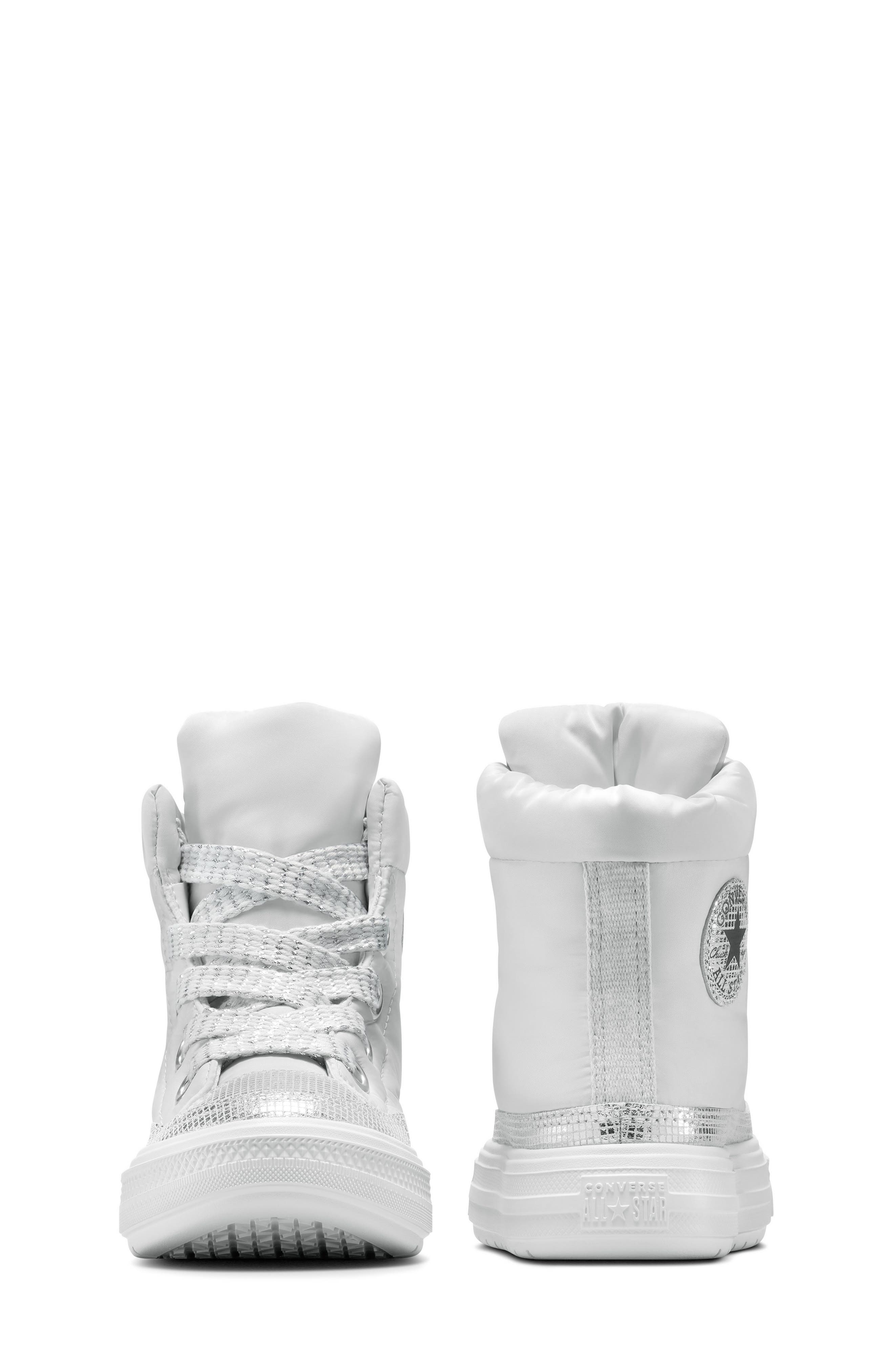 Converse Kids
 Chuck Taylor<sup
®</sup
 All Star<sup
®</sup
 Elements High Top Sneaker, Alternate, color, Barely Grey/ Silver/ Black