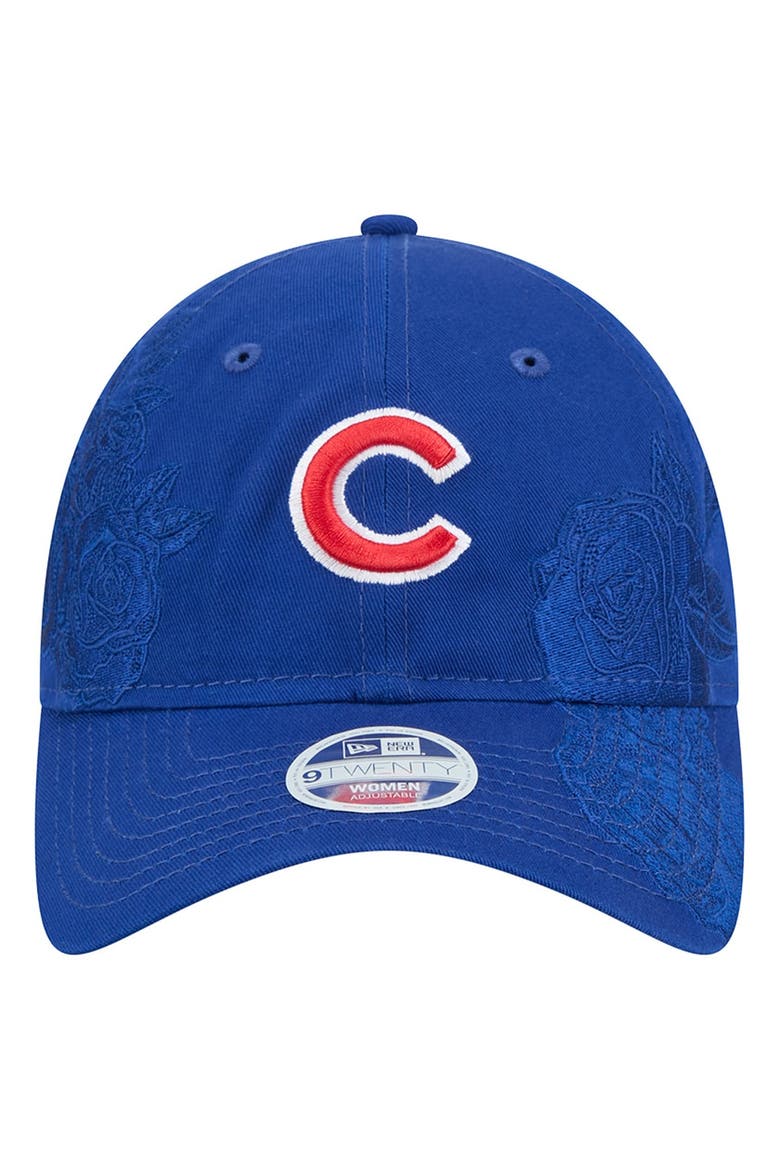 Women's New Era Royal Chicago Cubs Roses 9TWENTY Adjustable Hat, Alternate, color, Royal
