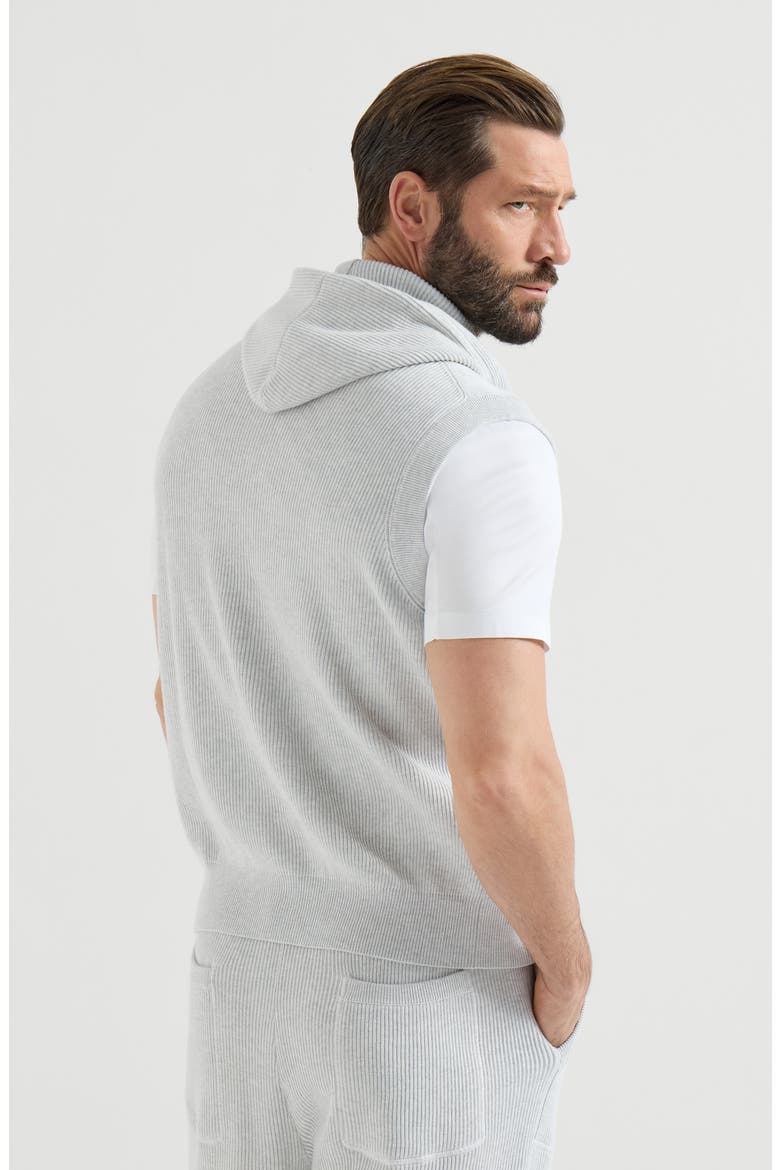 Cotton knit vest, Alternate, color, Fog