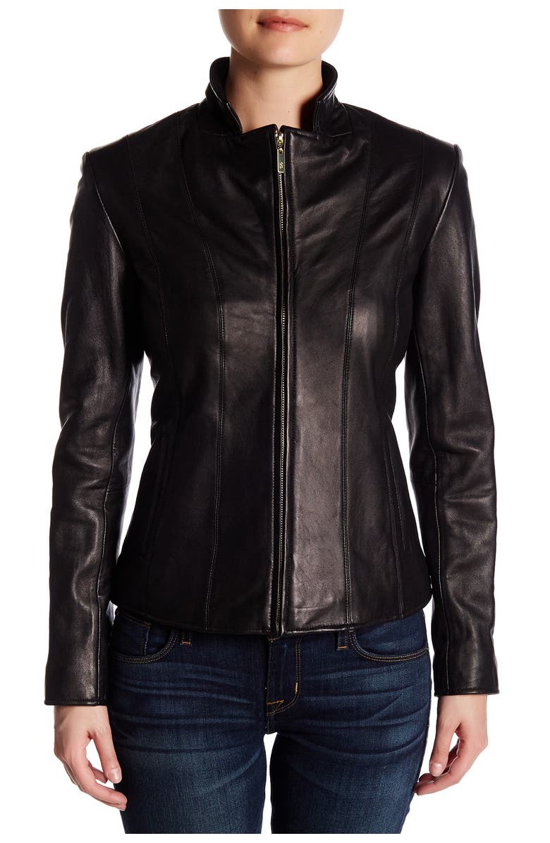 Cole Haan Lamb Leather Jacket, Alternate, color, 