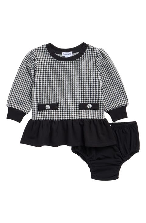 Houndstooth Dress & Bloomers Set