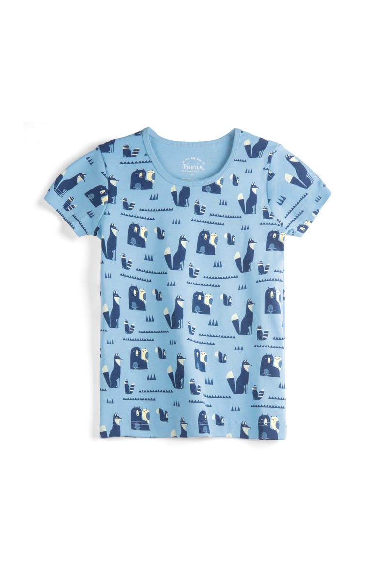 Toddler Organic Cotton Short Sleeve Ribbed Scoop Neck Tee, Main, color, Bear-Venture