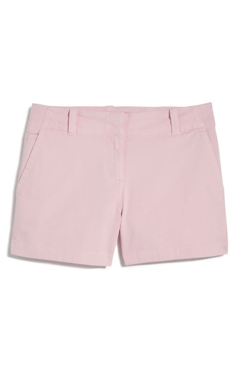 Herringbone Stretch Cotton Shorts