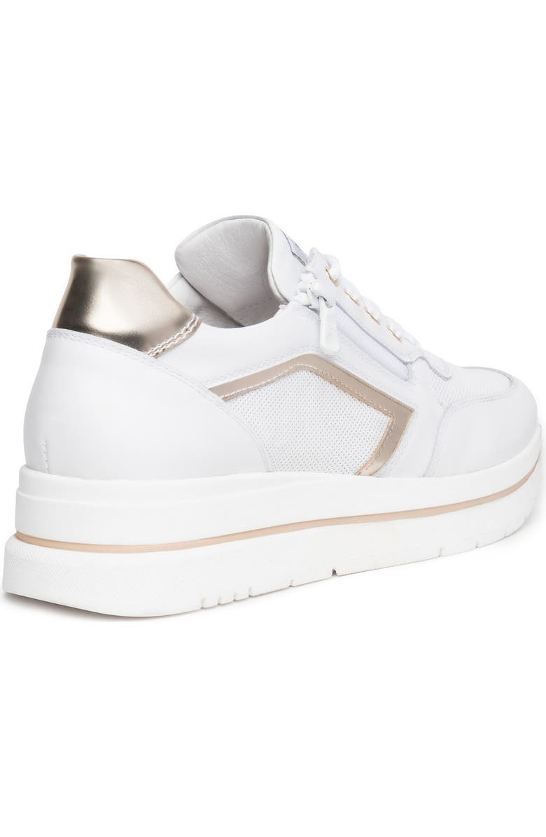 NeroGiardini Hidden Wedge Sneaker, Alternate, color, White/ Gold
