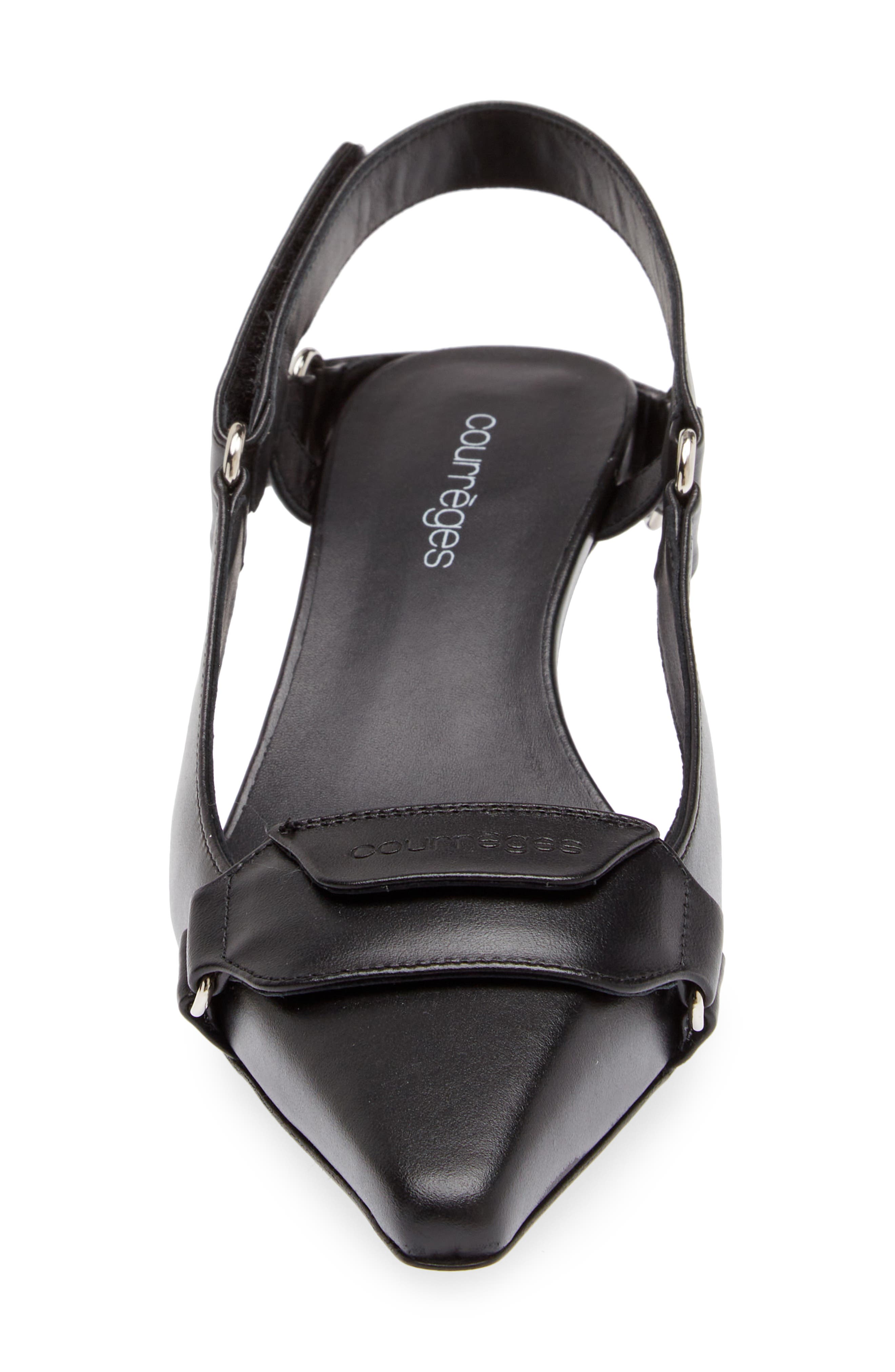 Courrèges Racer Leather Slingback Pump, Alternate, color, 