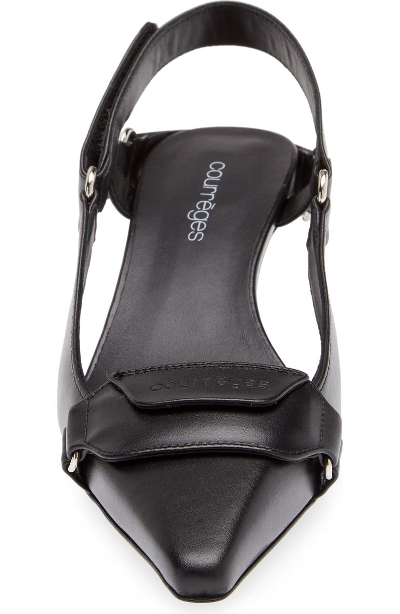 Courrèges Racer Leather Slingback Pump, Alternate, color,