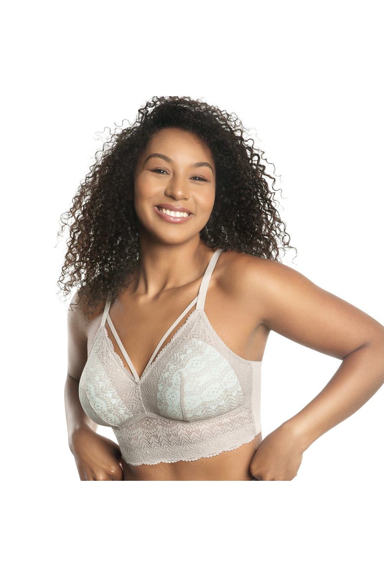 Mia Wire-Free Padded Lace Bralette, Main, color, Sandstone