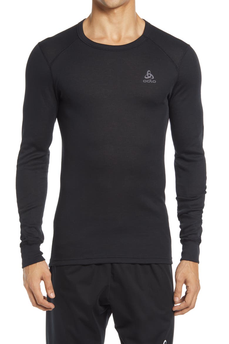Men's Active Warm ECO Base Layer Top, Main, color, BLACK