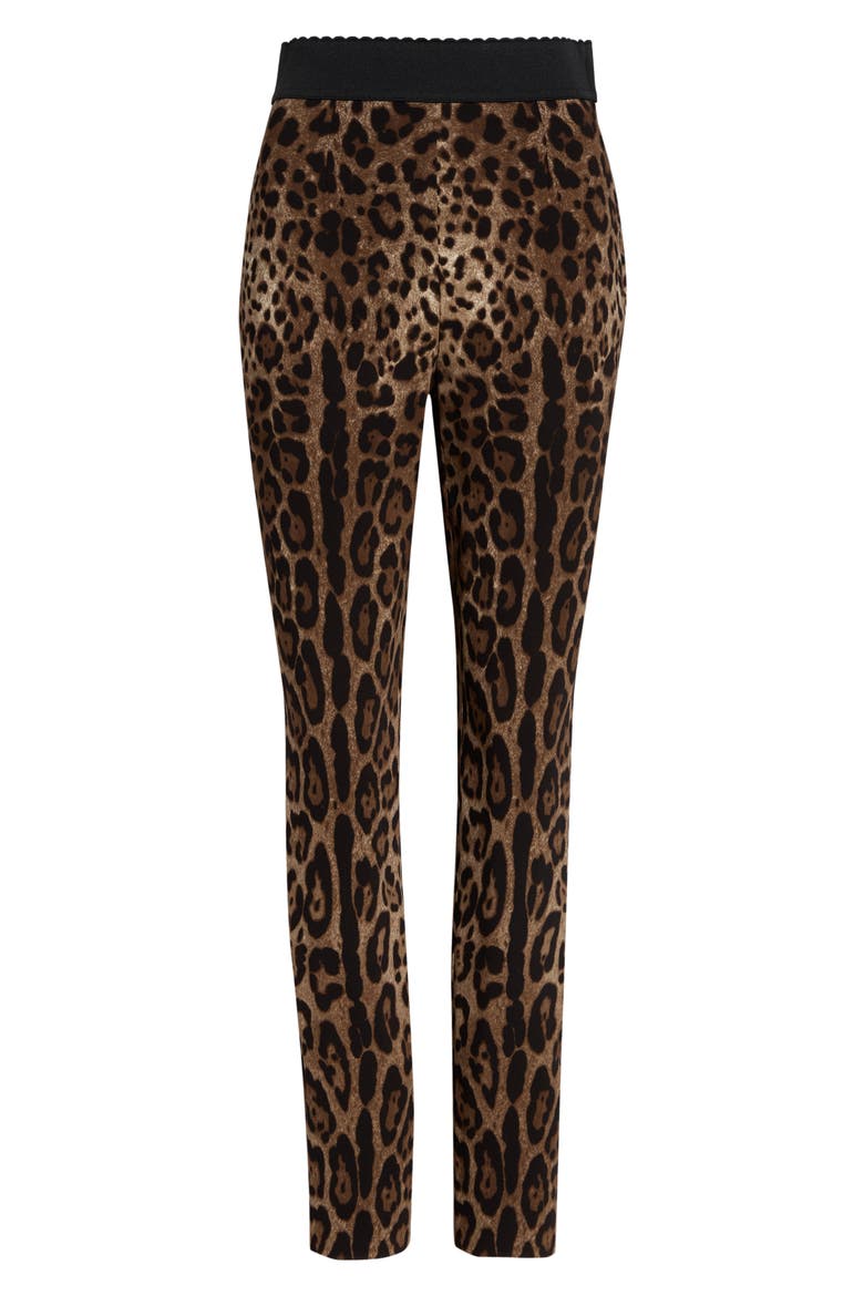 Leopard Print Stretch Cady Leggings, Main, color, LEO NEW