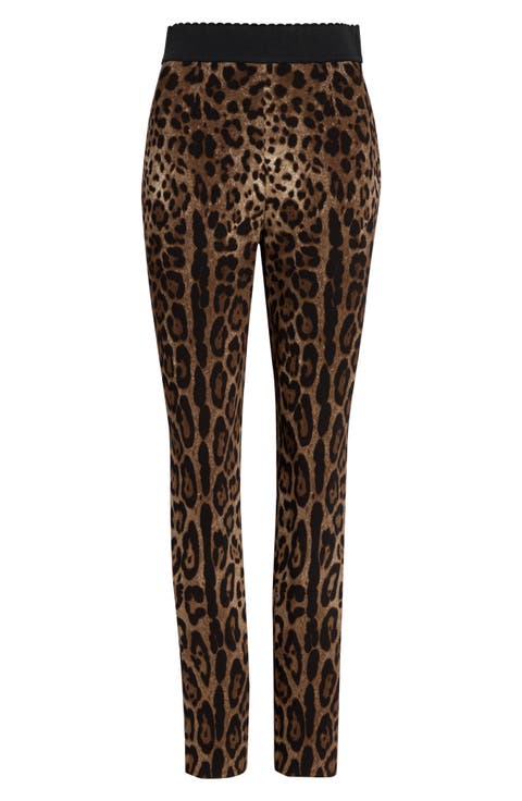 Leopard Print Stretch Cady Leggings