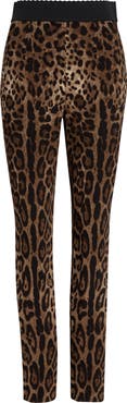 Dolce&Gabbana Leopard Print Stretch Cady Leggings