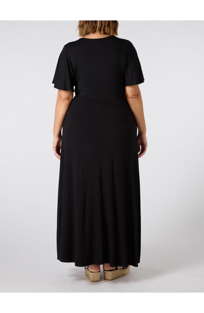 Live Unlimited Jersey V-Neck Maxi Dress, Alternate, color, Black