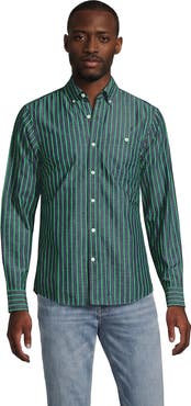 Lands' End Long Sleeve Seersucker Shirt