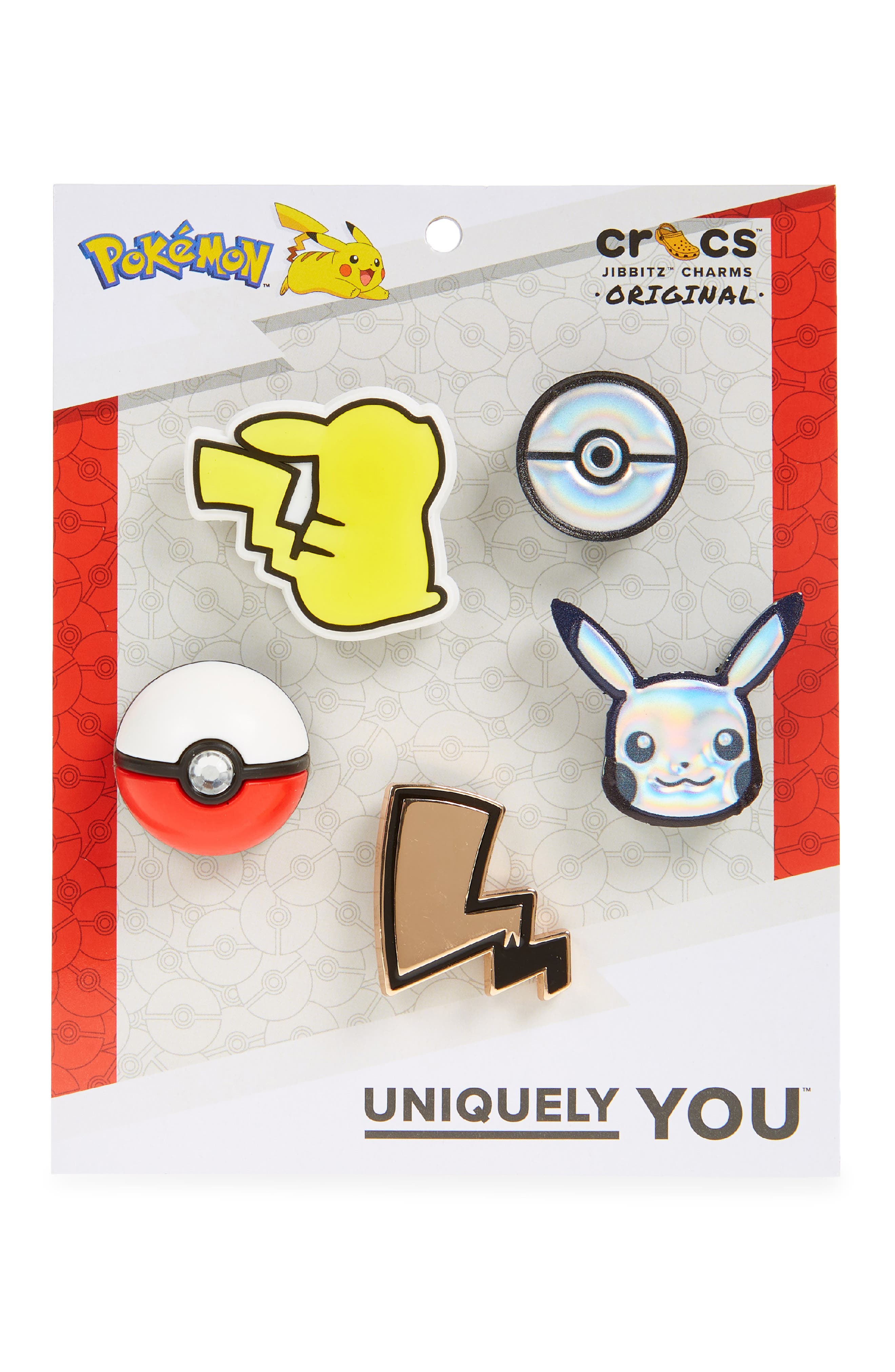 Jibbitz Pokémon 5-Pack Jibbitz Shoe Charms, Main, color, 