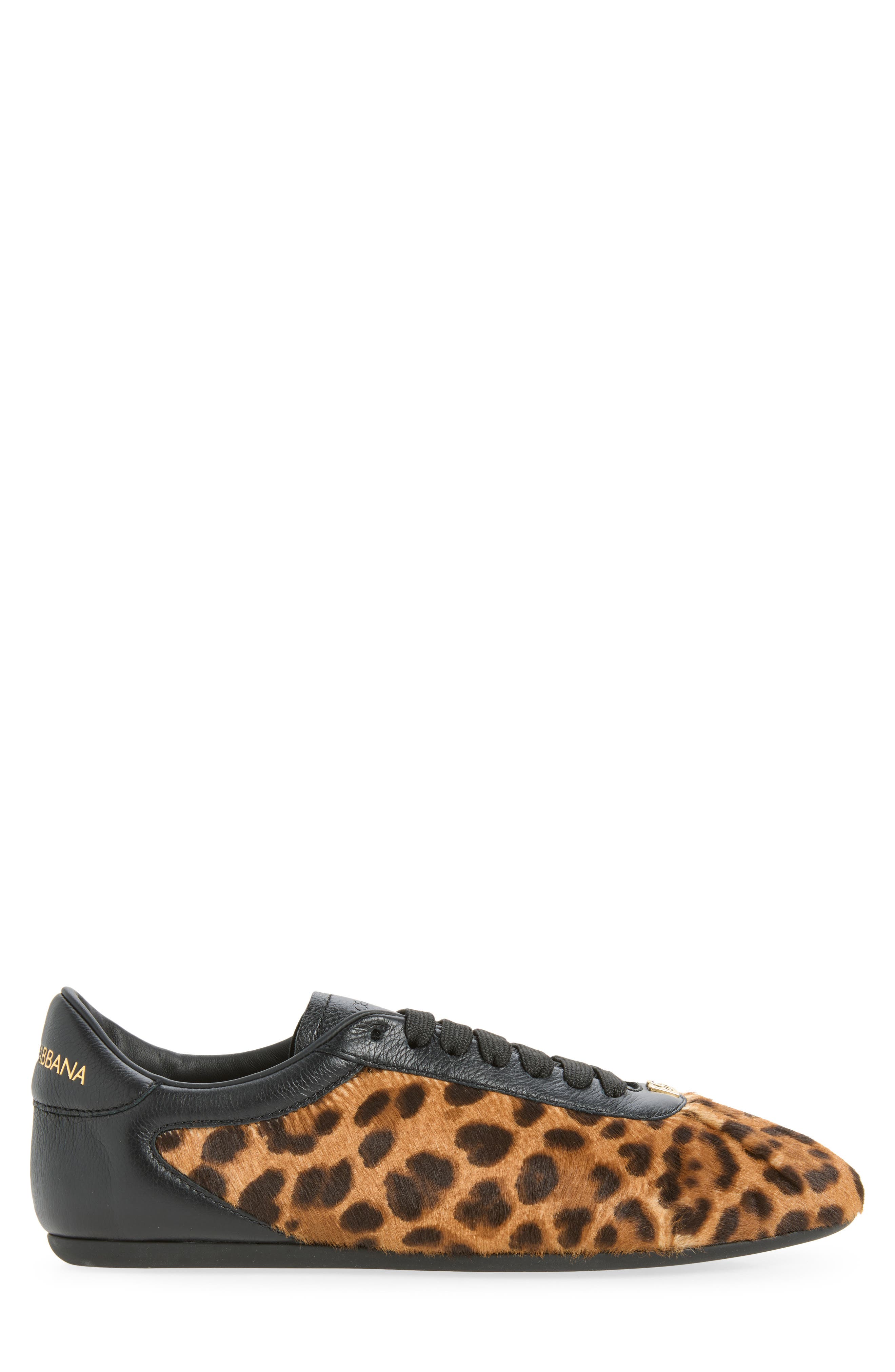 Soft Leather Ballet Sneaker, Alternate, color, HK5JF LEO F.NATURALE
