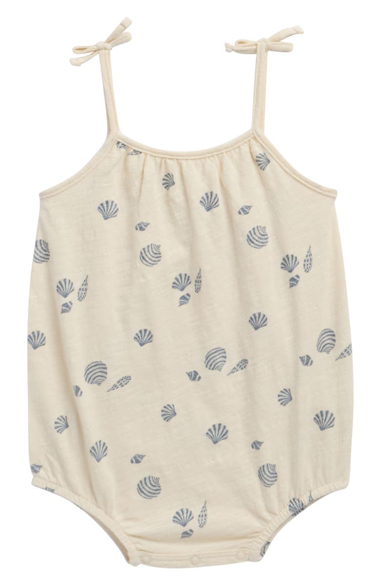 Rylee + Cru Nala Seashell Romper, Main, color, Natural