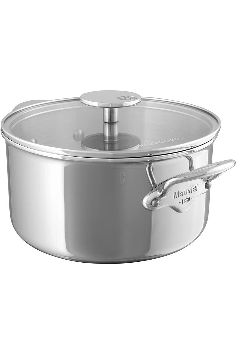 M'Cook Stainless Steel Casserole Dish W/Glass Lid, 6.3 Inch, Main, color, Silver