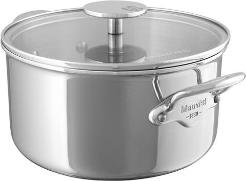 M'Cook Stainless Steel Casserole Dish W/Glass Lid, 6.3 Inch
