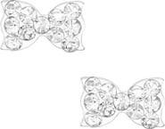 Lily Nily Kids' Crystal Bow Stud Earrings