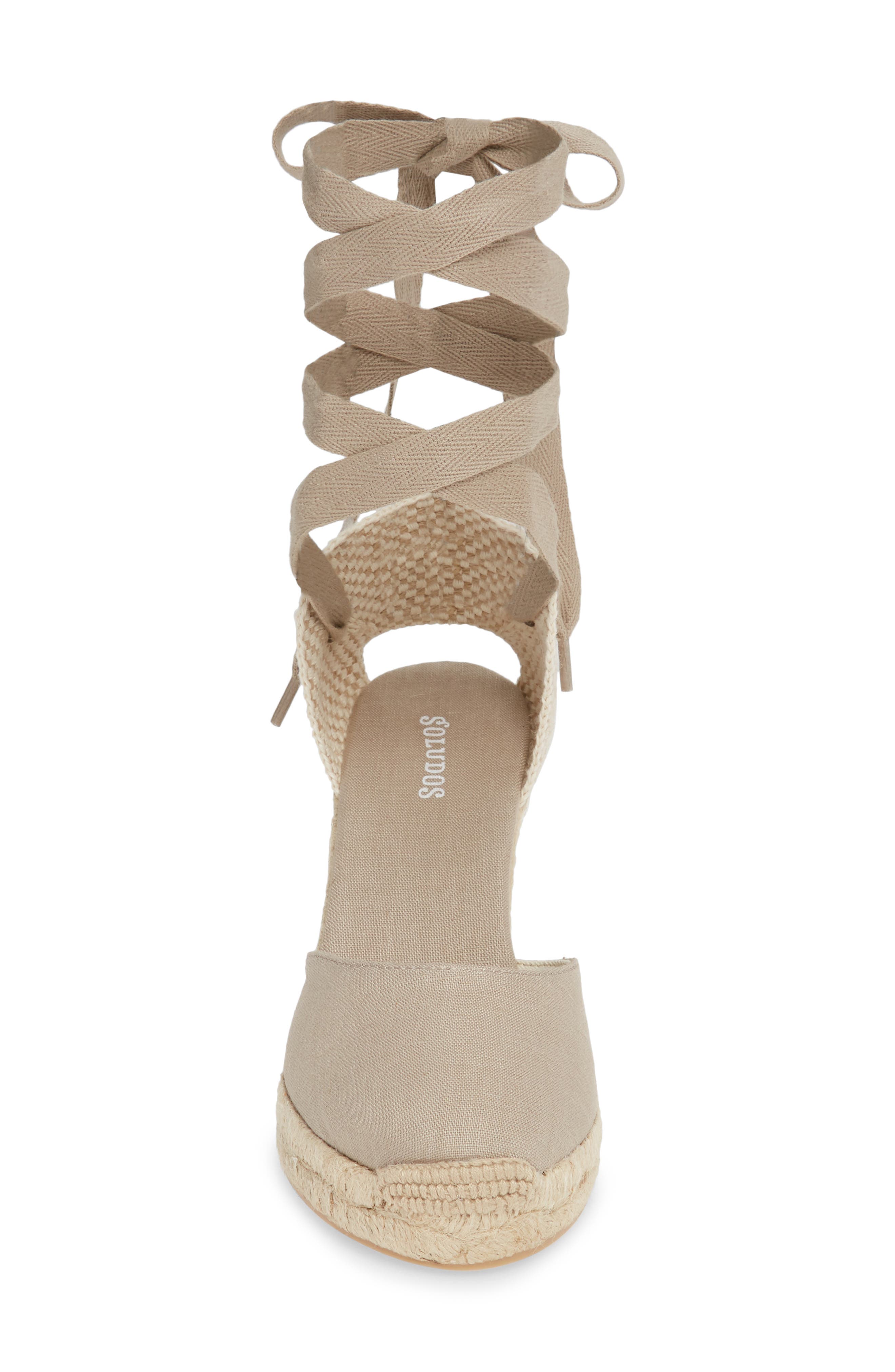Soludos Wedge Lace-Up Espadrille Sandal, Alternate, color, 