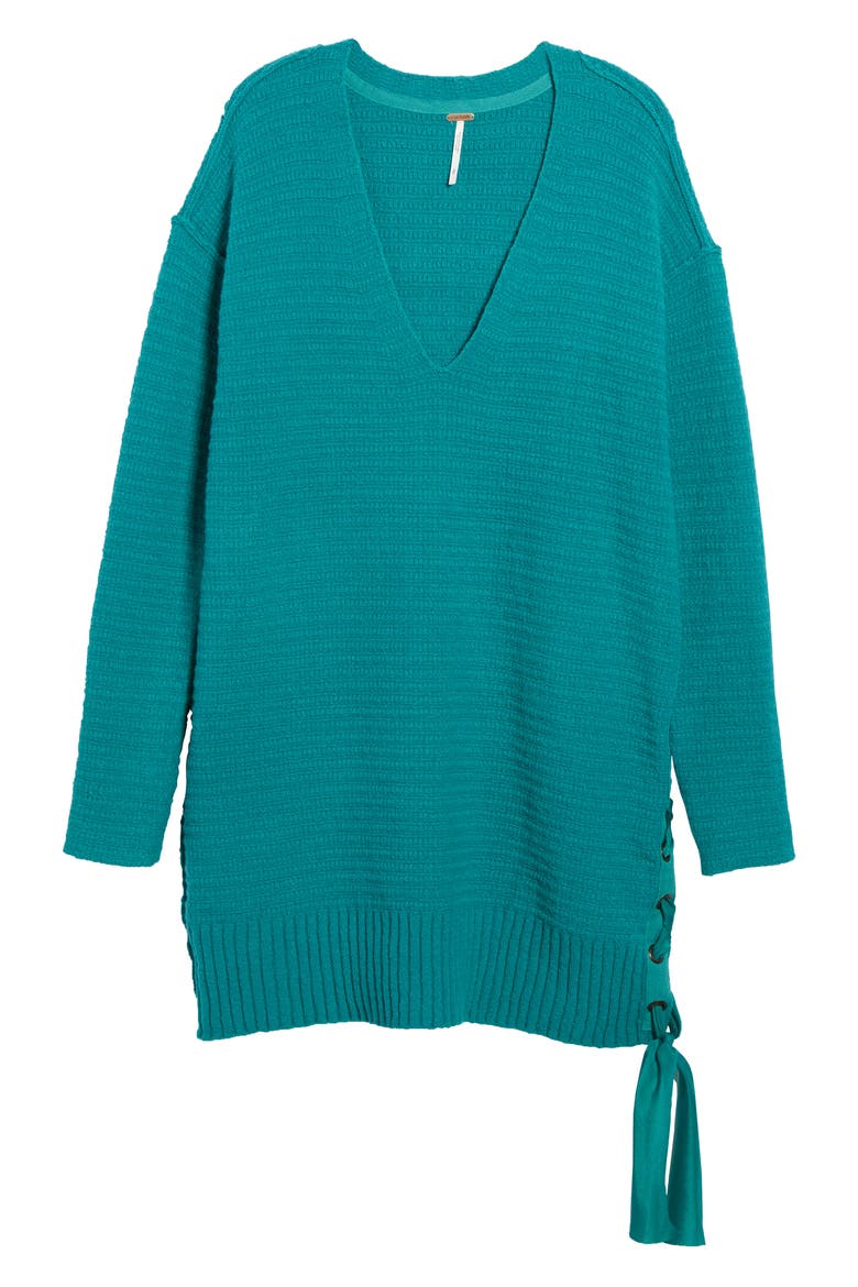 Heart It Laces Sweater, Alternate, color, SKY