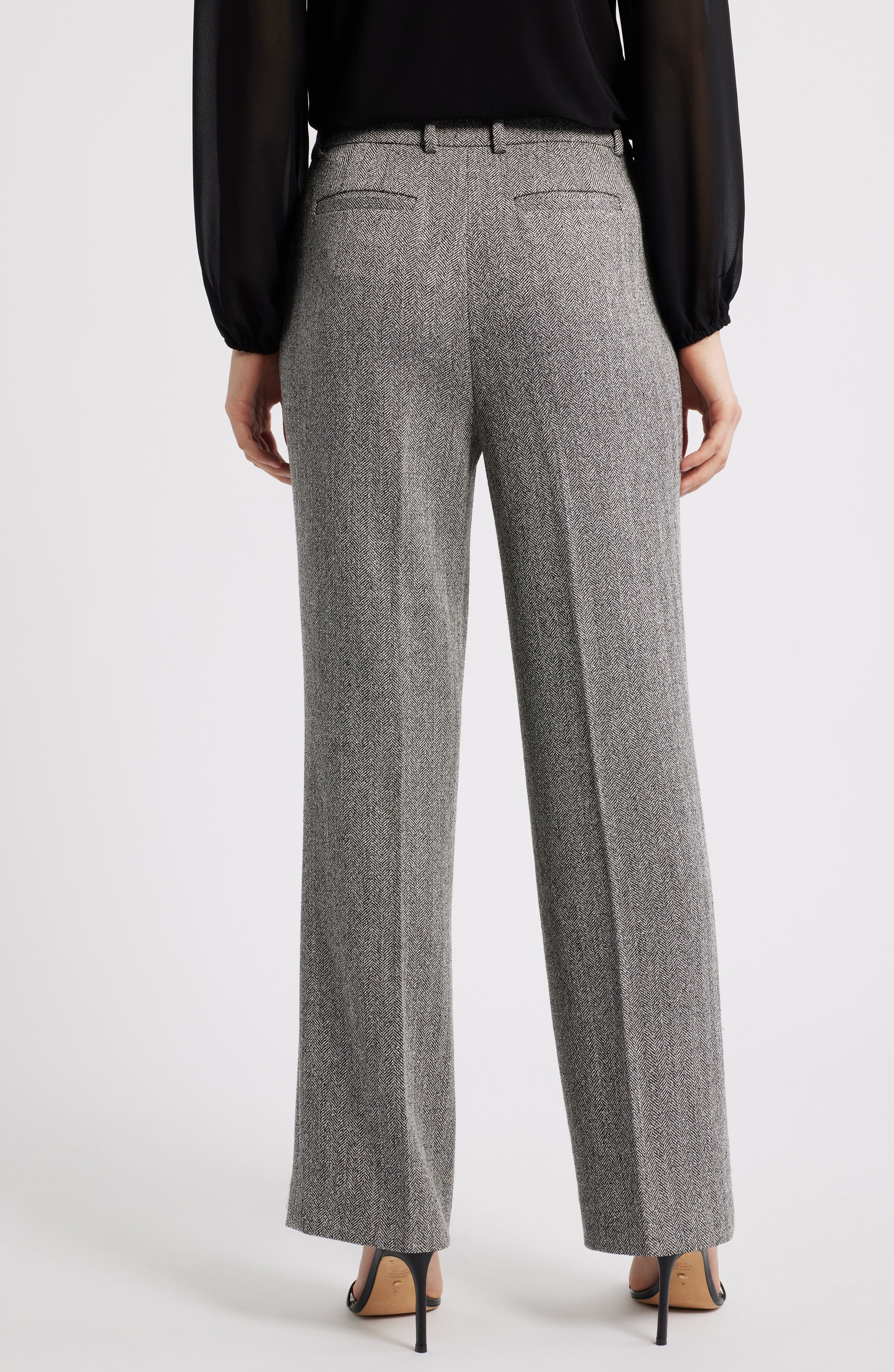 Herringbone Straight Leg Pants - image 2