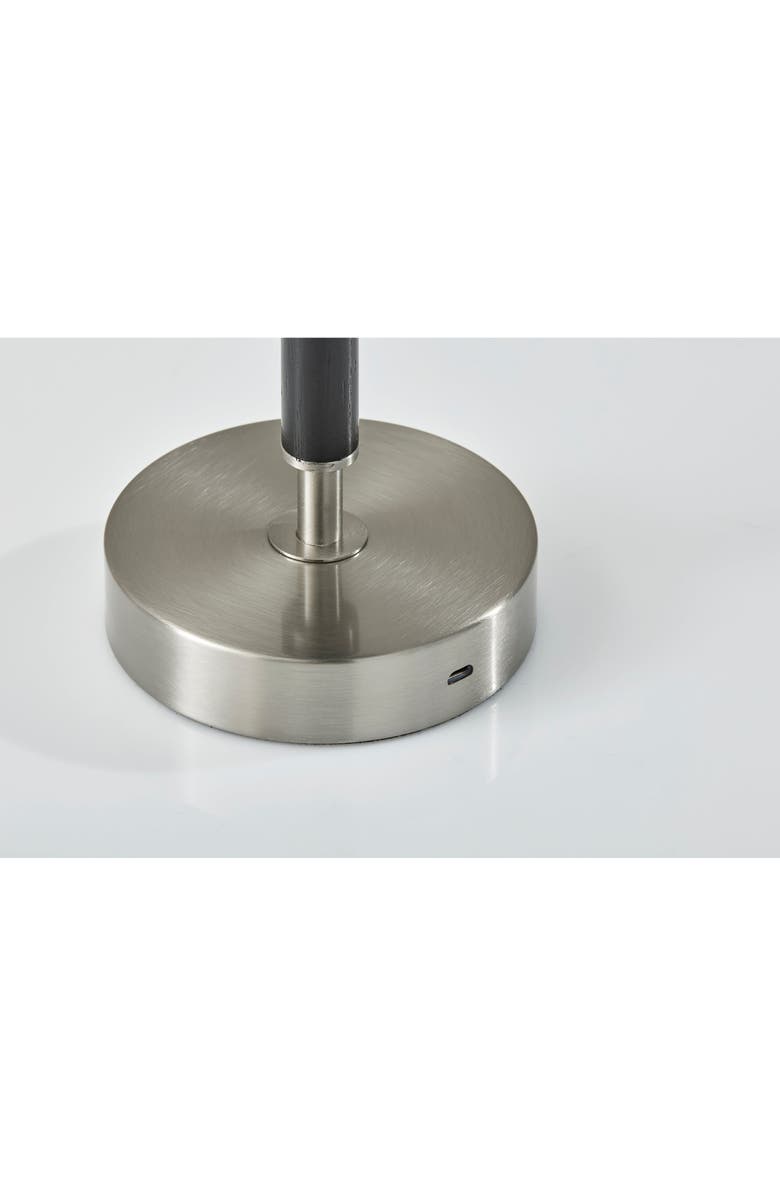 ADESSO LIGHTING Ronny Cordless LED Table Lamp, Alternate, color, Black Wood / Brushed Steel