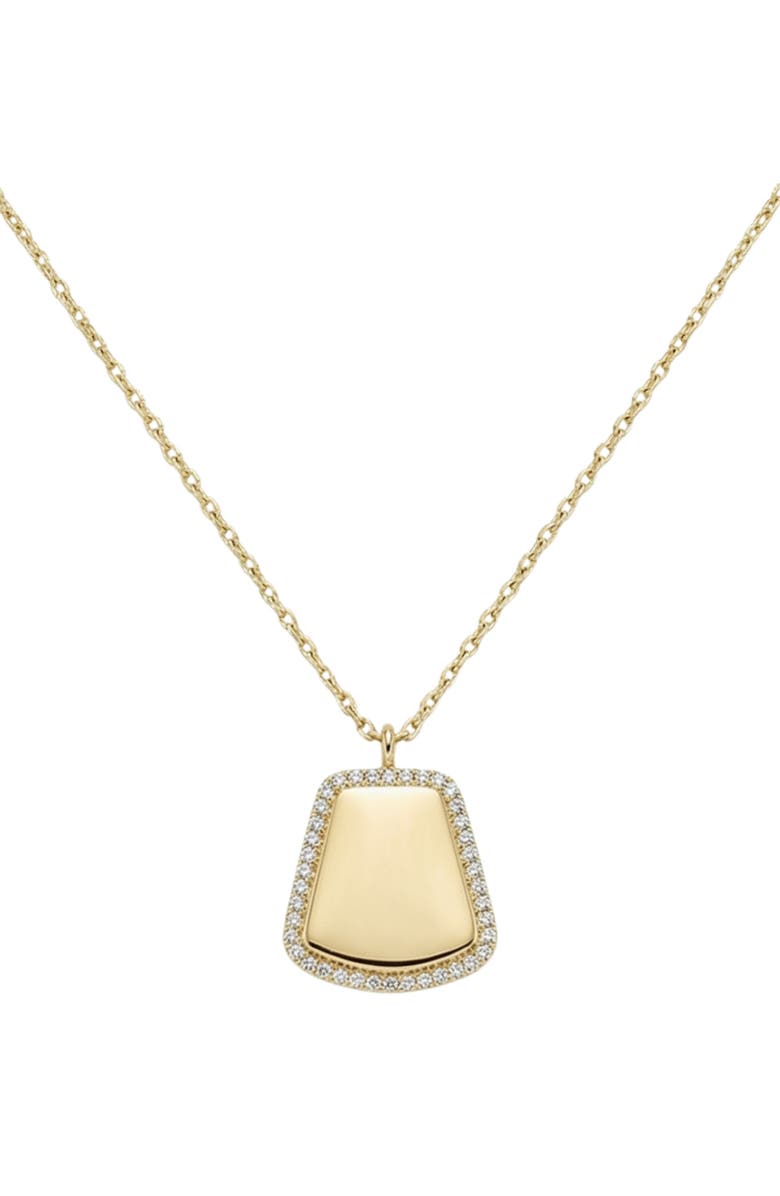 ARGENTO VIVO Tag Pendant Necklace, Main, color, Gold