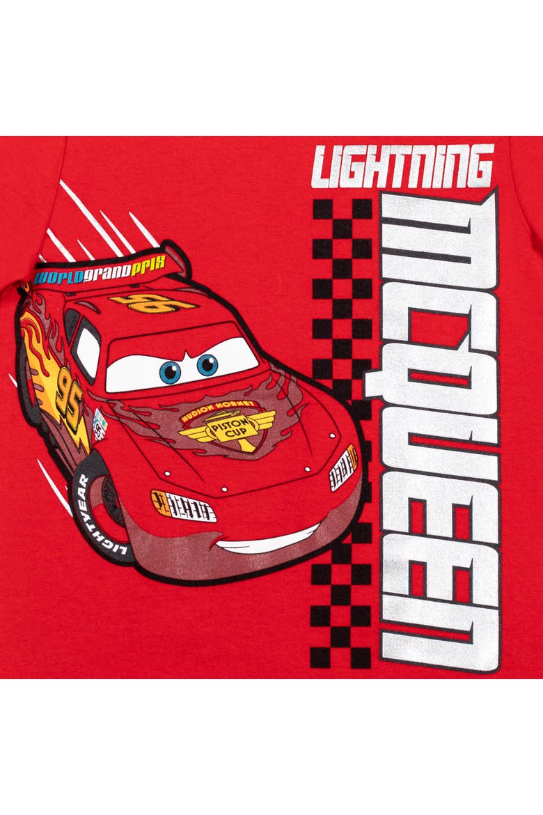 Cars Lightning McQueen 2-Piece Short Sleeve T-Shirt Set, Alternate, color, Cars Red Grey