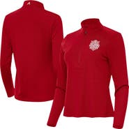 ANTIGUA Women's Antigua Crimson Indiana Hoosiers College Football Playoff 2025 National Champions Tribute Half-Zip Jacket