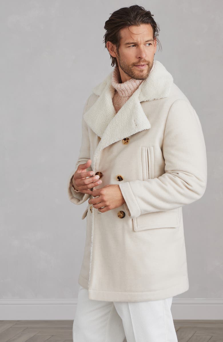 Brunello Cucinelli Cashmere pea coat, Alternate, color, 