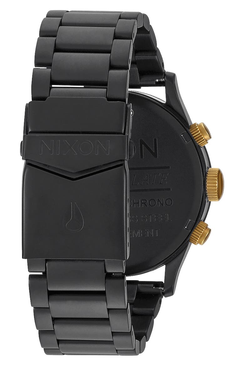 Sentry Chronograph Bracelet Watch, 42mm, Alternate, color, BLACK/GOLD