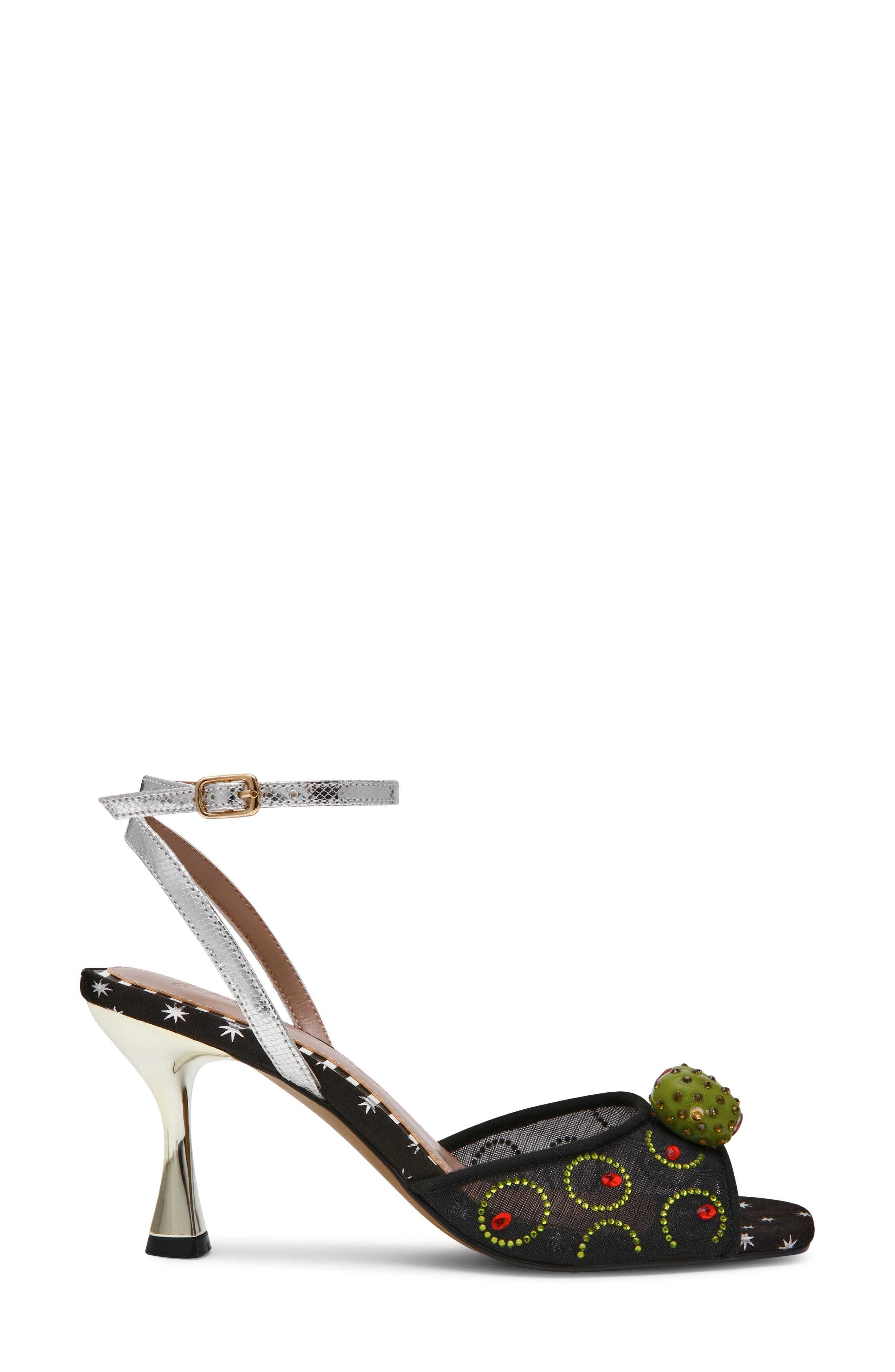 Martini Ankle Strap Sandal, Alternate, color, BLACK MULTI