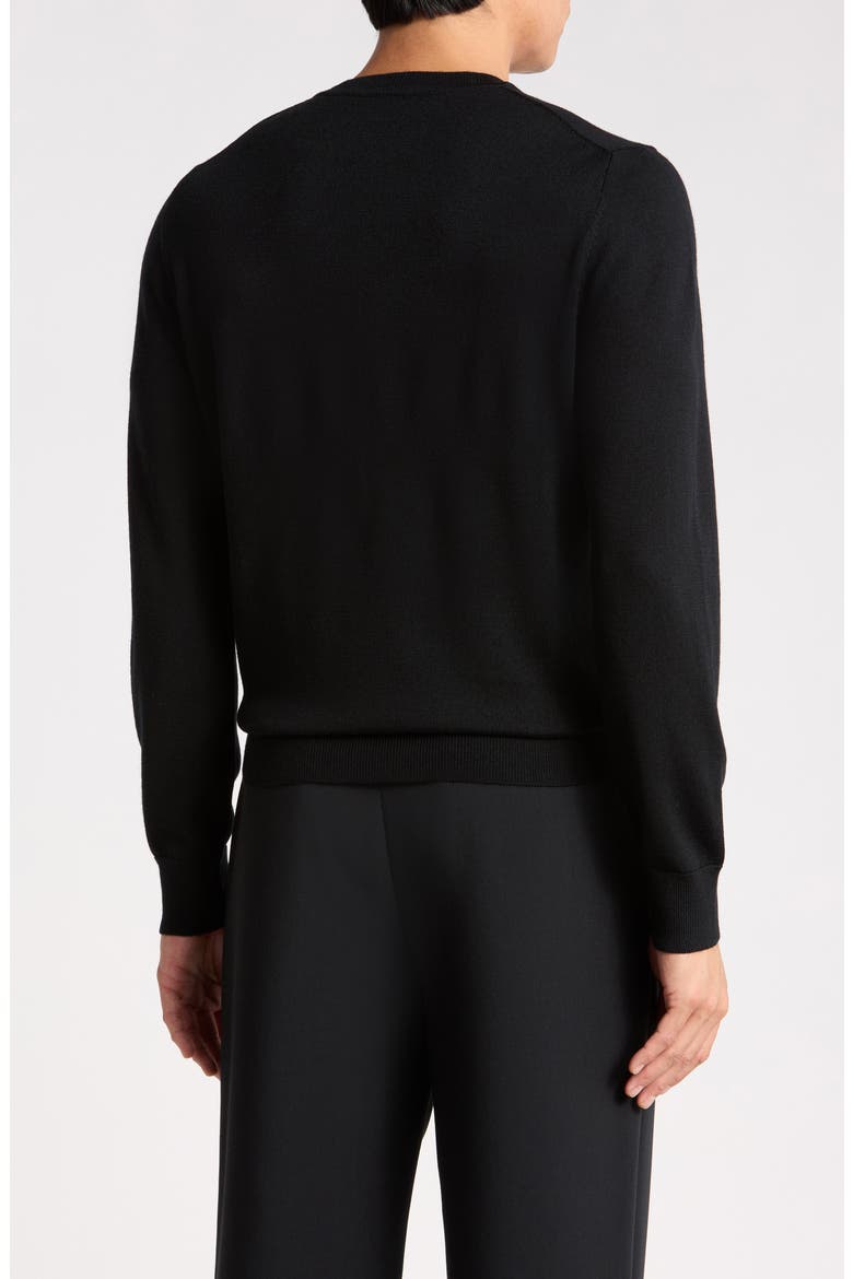 Washable Merino Wool Crewneck Sweater, Alternate, color, BLACK