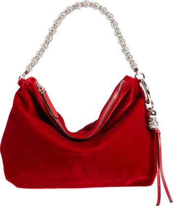 JIMMY CHOO Callie ベルベット クラッチバッグ Jimmy Choo Callie ベルベット クラッチバッグ | ブラック