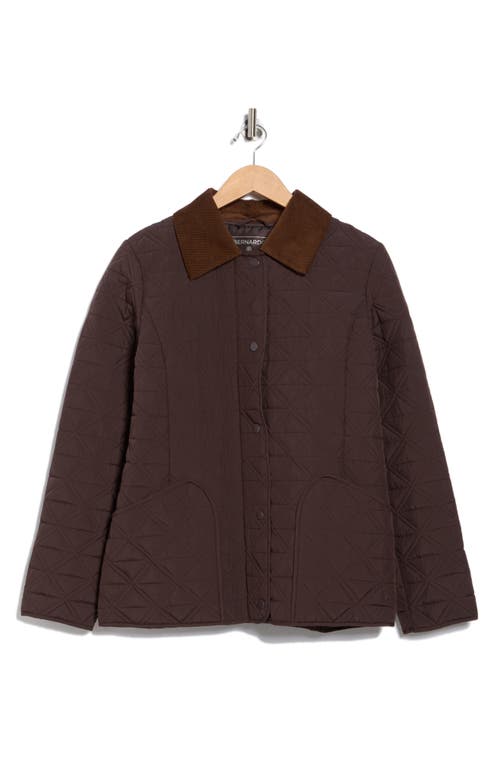Bernardo Quilted Barn Jacket In Brown