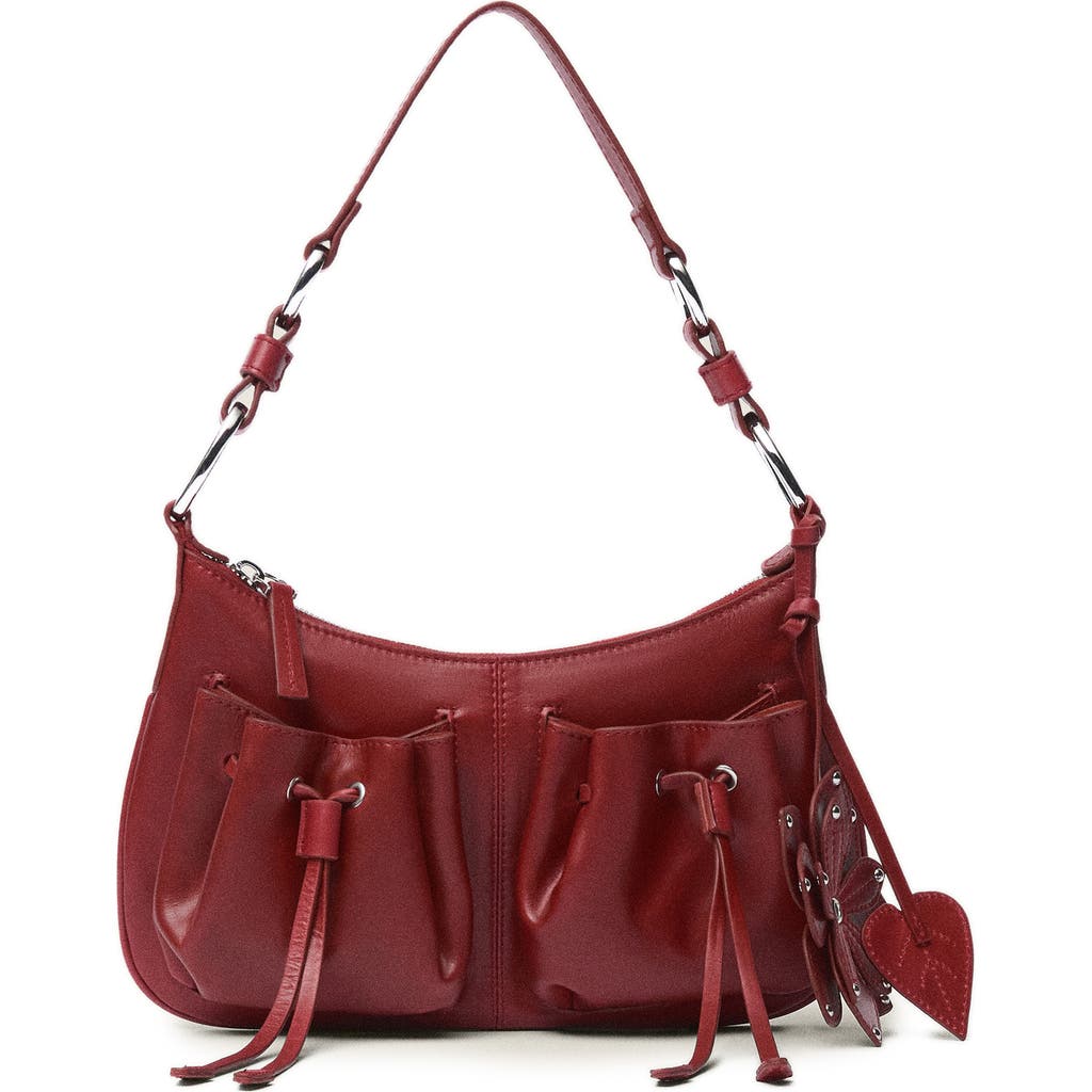 Mango Leather Shoulder Bag
