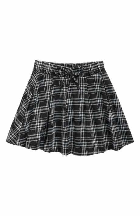 Walking on Sunshine Kids' Plaid Pleated Skirt
