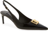Dolce&Gabbana Beauty DG Logo Pointed Toe Slingback Pump