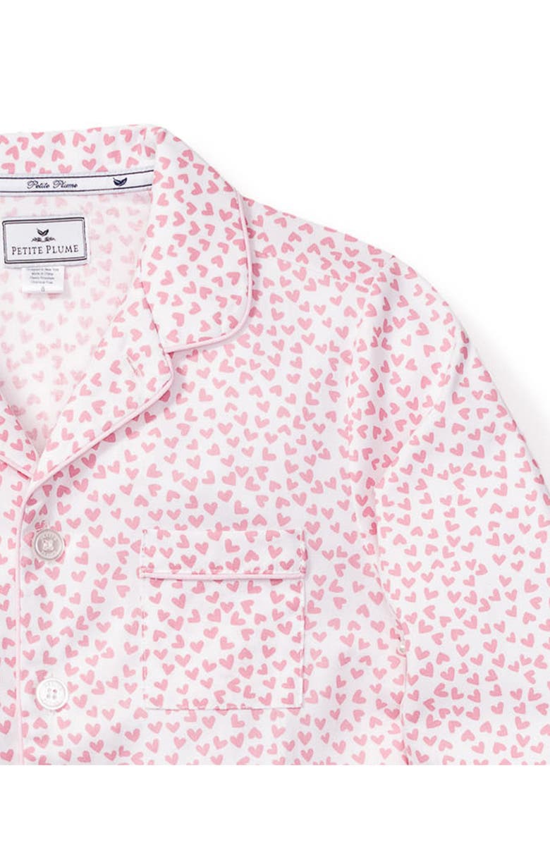 Petite Plume Sweethearts Two-Piece Pajamas, Alternate, color, Pink