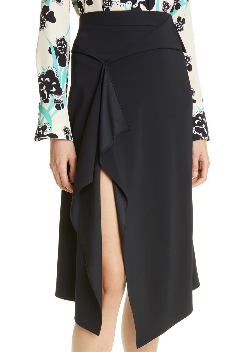 Asymmetrical Cady Skirt, Alternate, color, BLACK
