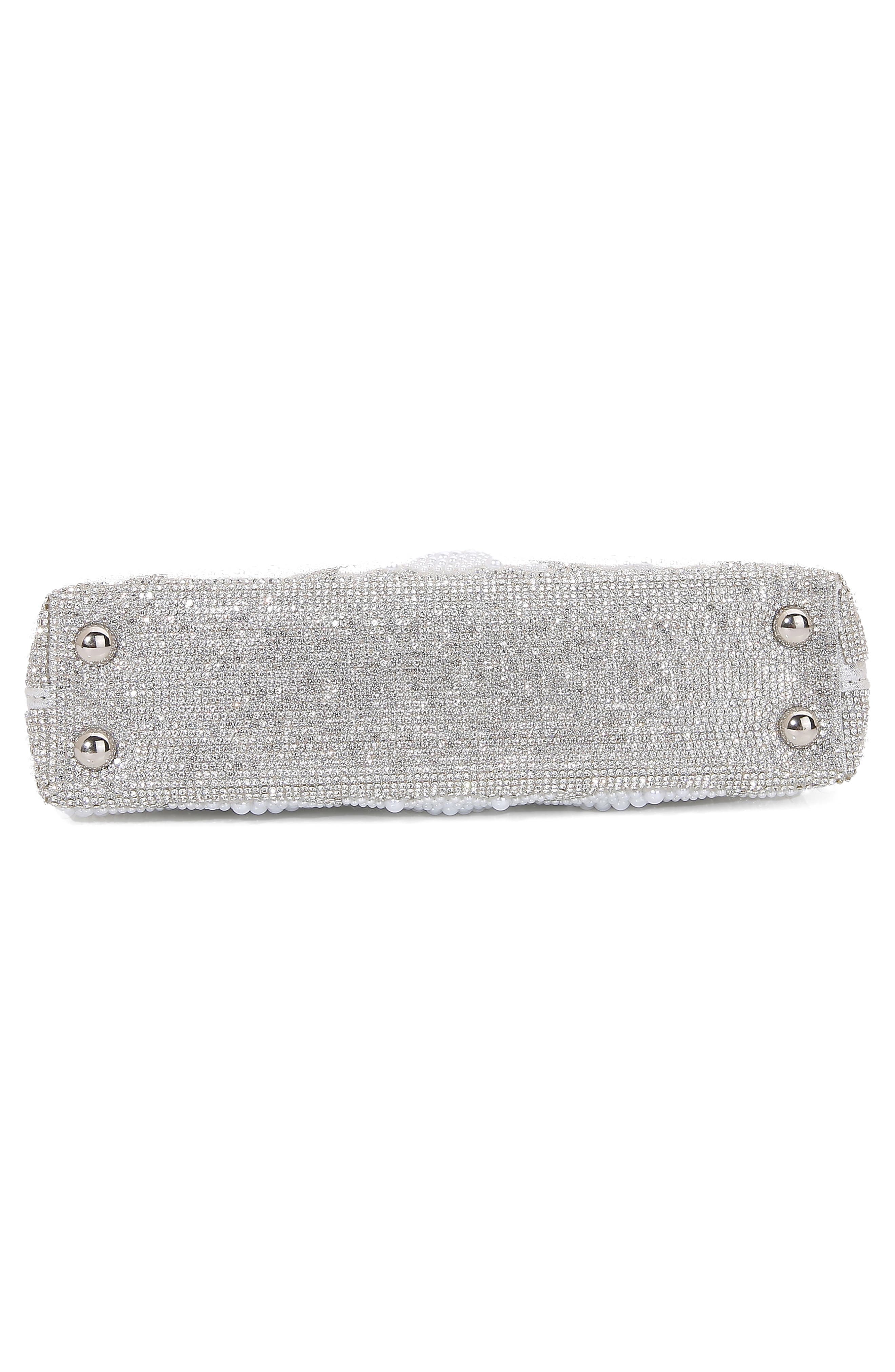 Rhinestone Beaded Shoulder Bag, Alternate, color, PEARL