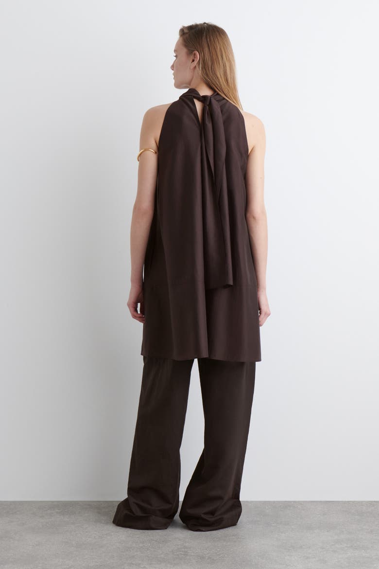 cos halter dress HALTERNECK A-LINE MAXI DRESS - BLACK