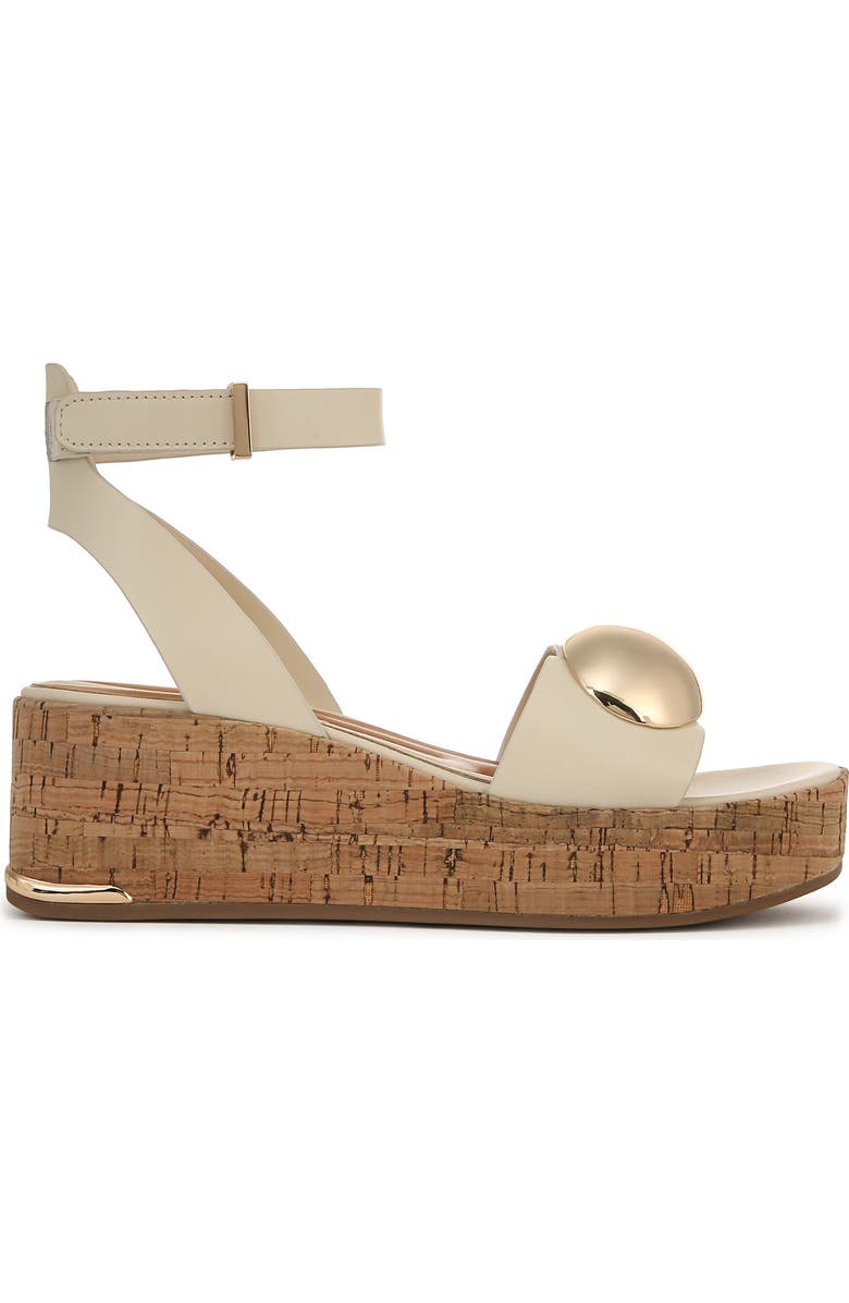 Franco Sarto Taysha Ankle Strap Platform Wedge Sandal, Alternate, color, White