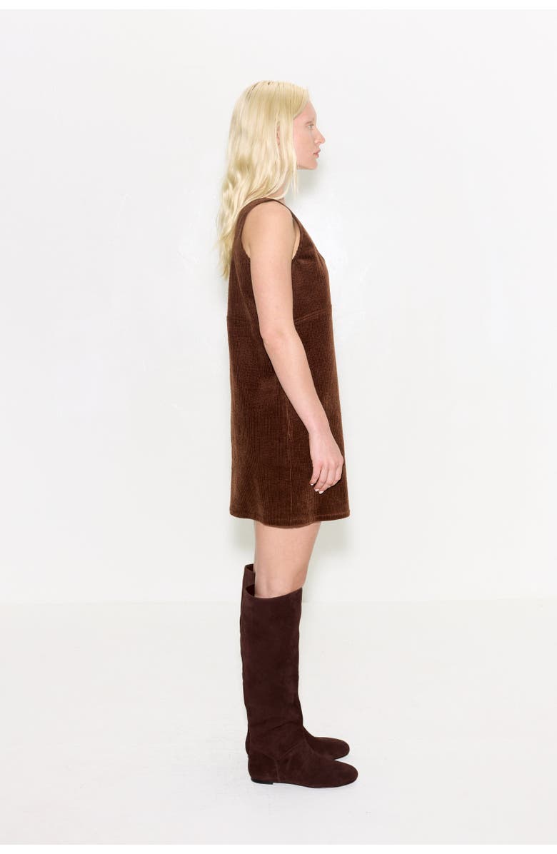 SIMONMILLER Sahara Corduroy Mini Dress, Alternate, color, Choco Brown
