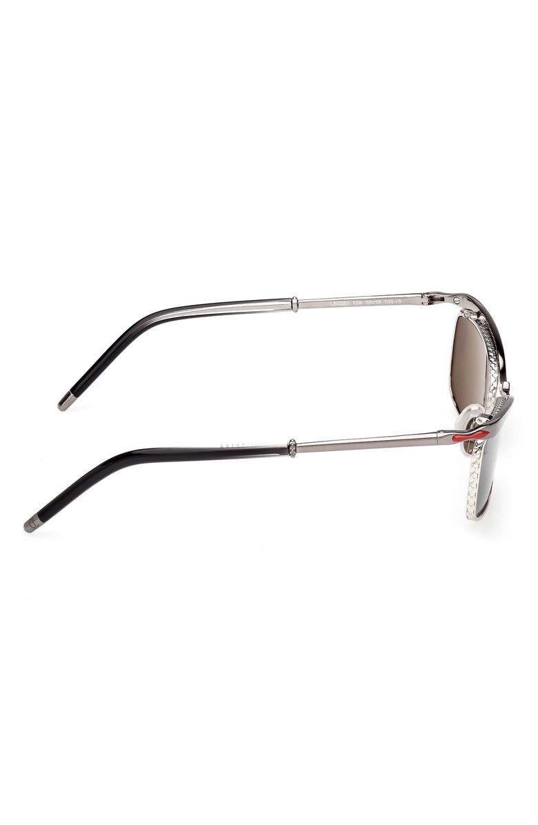 Christian Louboutin 55mm Rectangular Sunglasses, Alternate, color,