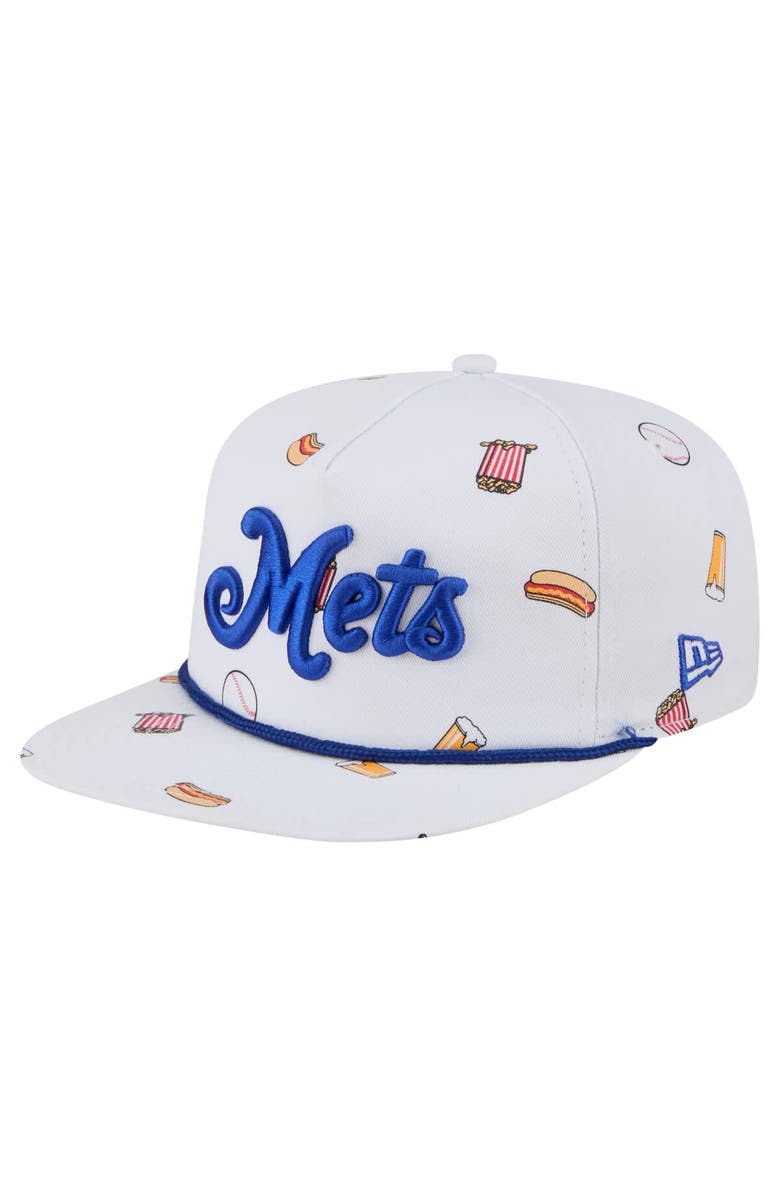 New Era Men's New Era White New York Mets Team Cheer Rope 19TWENTY Adjustable Hat, Main, color, White