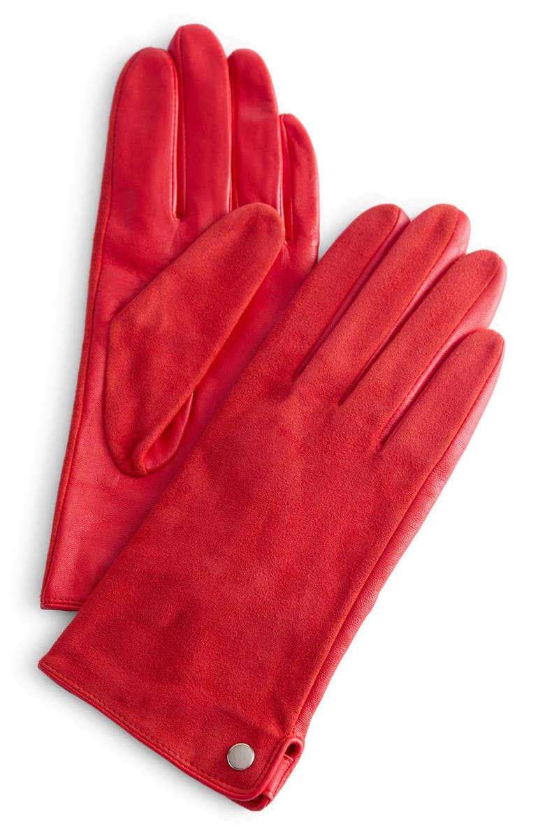 & Other Stories Suede & Leather Gloves, Main, color,